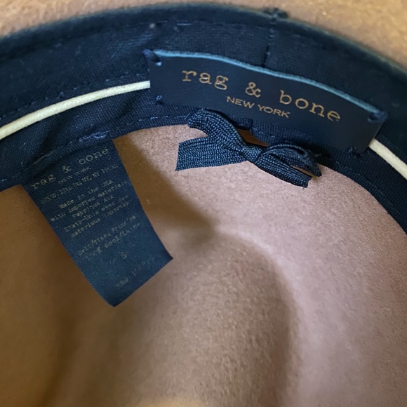 Rag & Bone Wool Leather Trimmed Fedora - Brown, S - Picture 2 of 3
